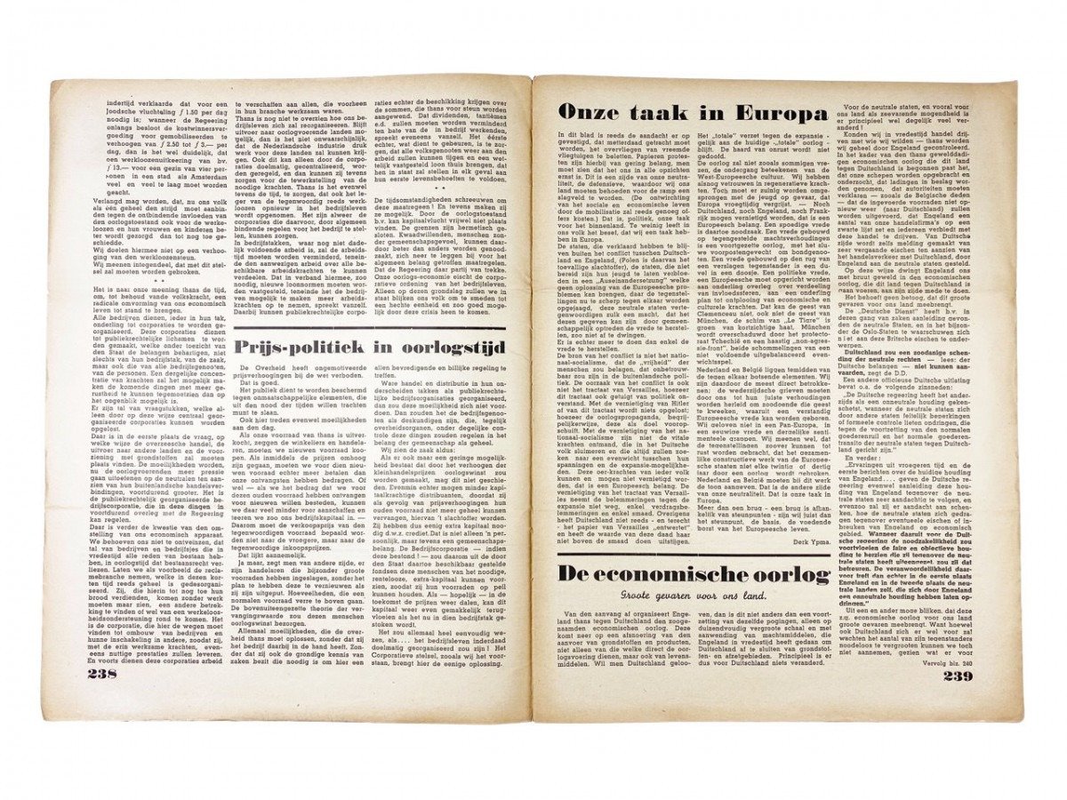 Original WWII Dutch collaboration newspaper – Ons Volk 'Verdinaso Nederland' — image 4