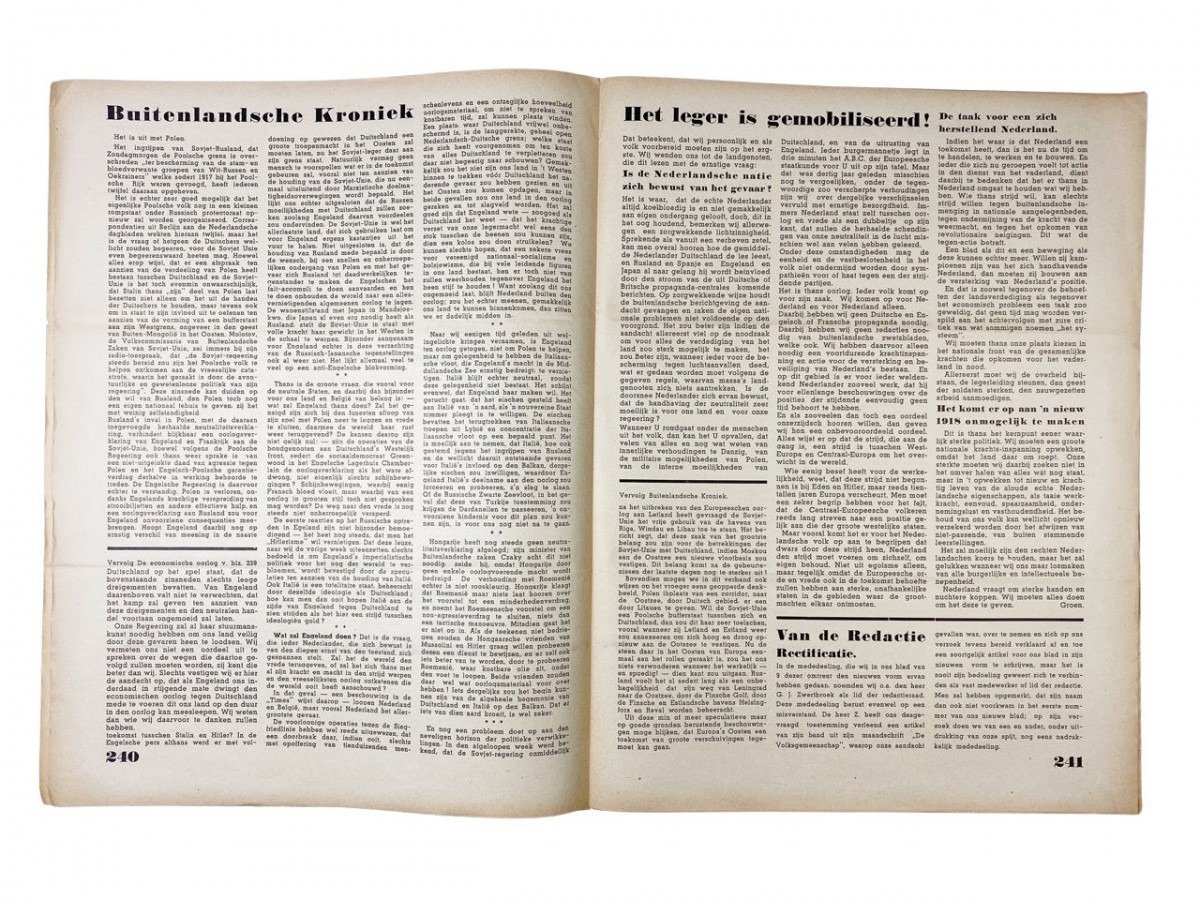 Original WWII Dutch collaboration newspaper – Ons Volk 'Verdinaso Nederland' — image 5