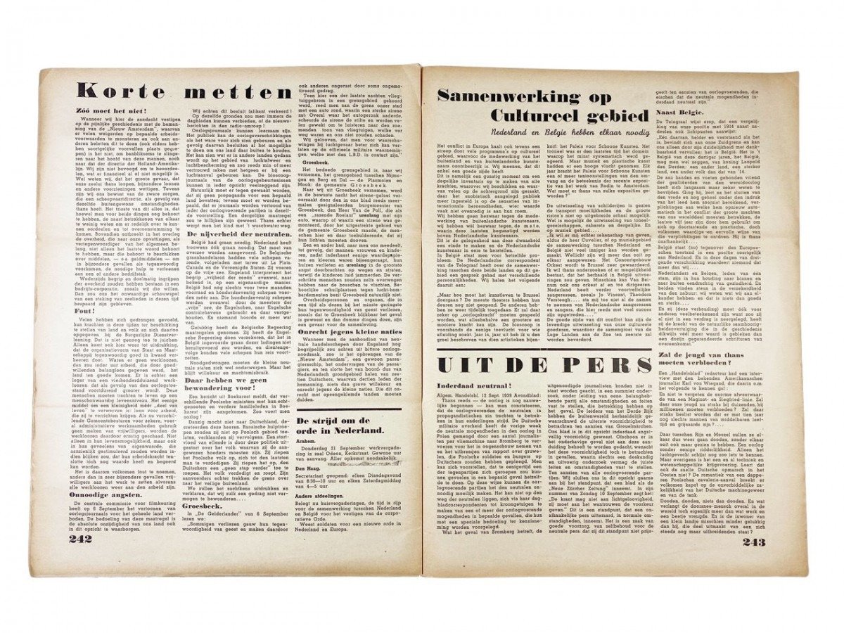 Original WWII Dutch collaboration newspaper – Ons Volk 'Verdinaso Nederland' — image 6