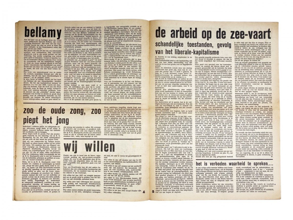 Original WWII Dutch collaboration newspaper – Zwart Front — image 4