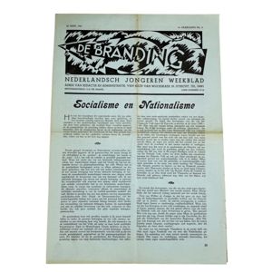 Original WWII Dutch youth collaboration newspaper – De Branding