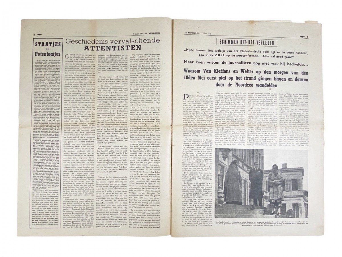 Original WWII Dutch collaboration newspaper – De Misthoorn — image 3