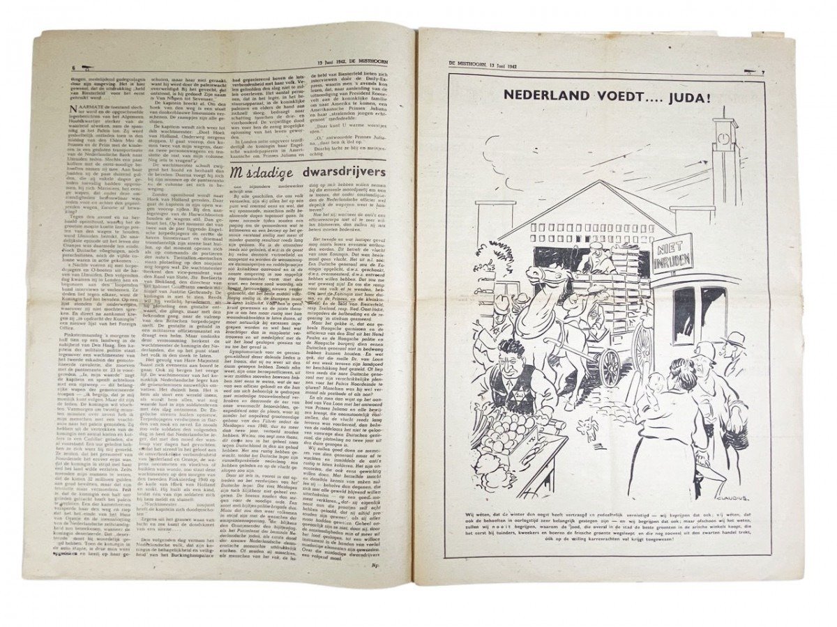 Original WWII Dutch collaboration newspaper – De Misthoorn — image 5