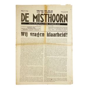 Original WWII Dutch collaboration newspaper – De Misthoorn