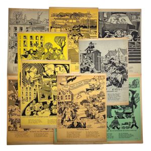 Original WWII Dutch liberation cartoons set