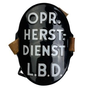 Original WWII Dutch 'Luchtbeschermingsdienst' arm shield Oproep Herstel Dienst