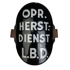 Original WWII Dutch 'Luchtbeschermingsdienst' arm shield Oproep Herstel Dienst
