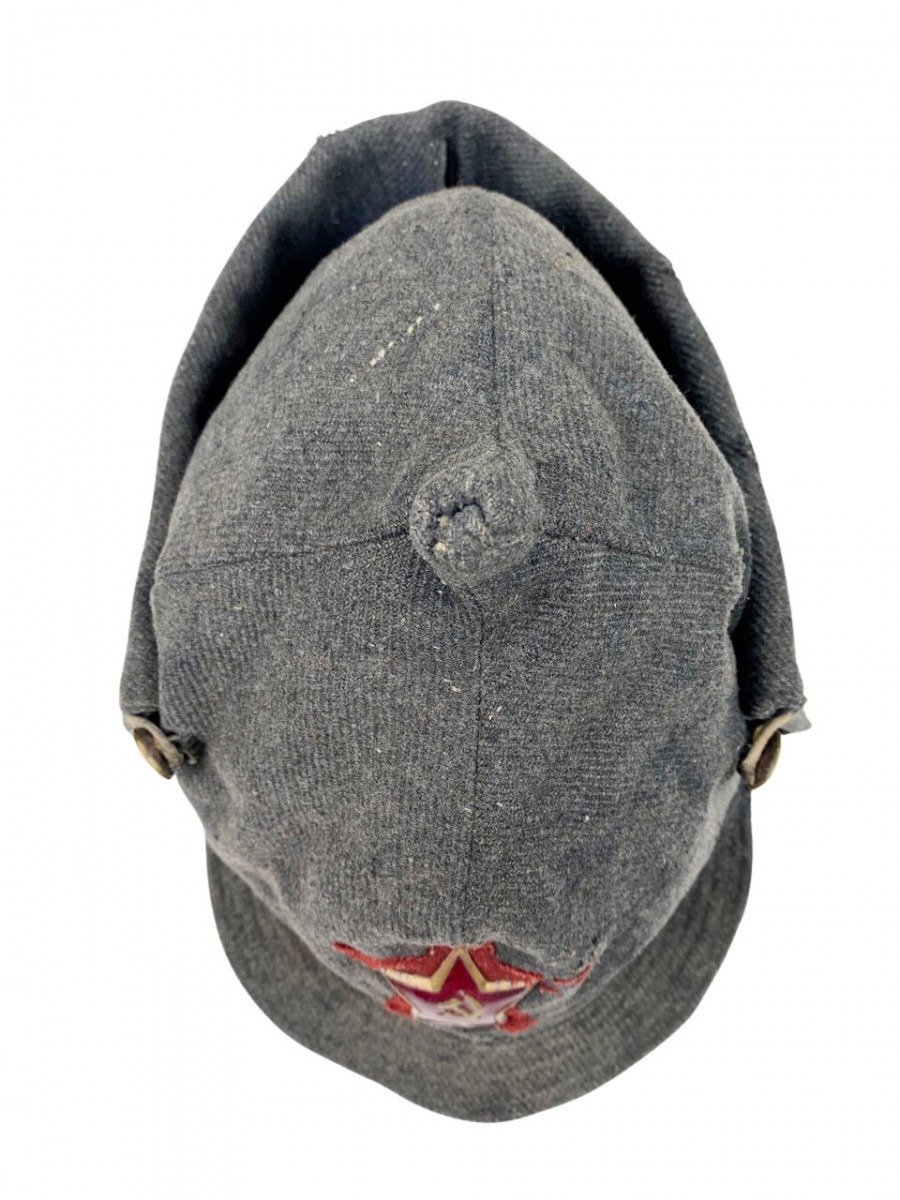 Original WWII Russian M19 NKVD Budenovka — image 4