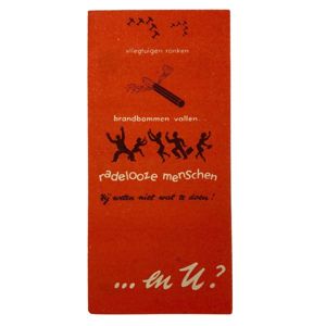 Original WWII Dutch 'Luchtbeschermingsdienst' informative flyer