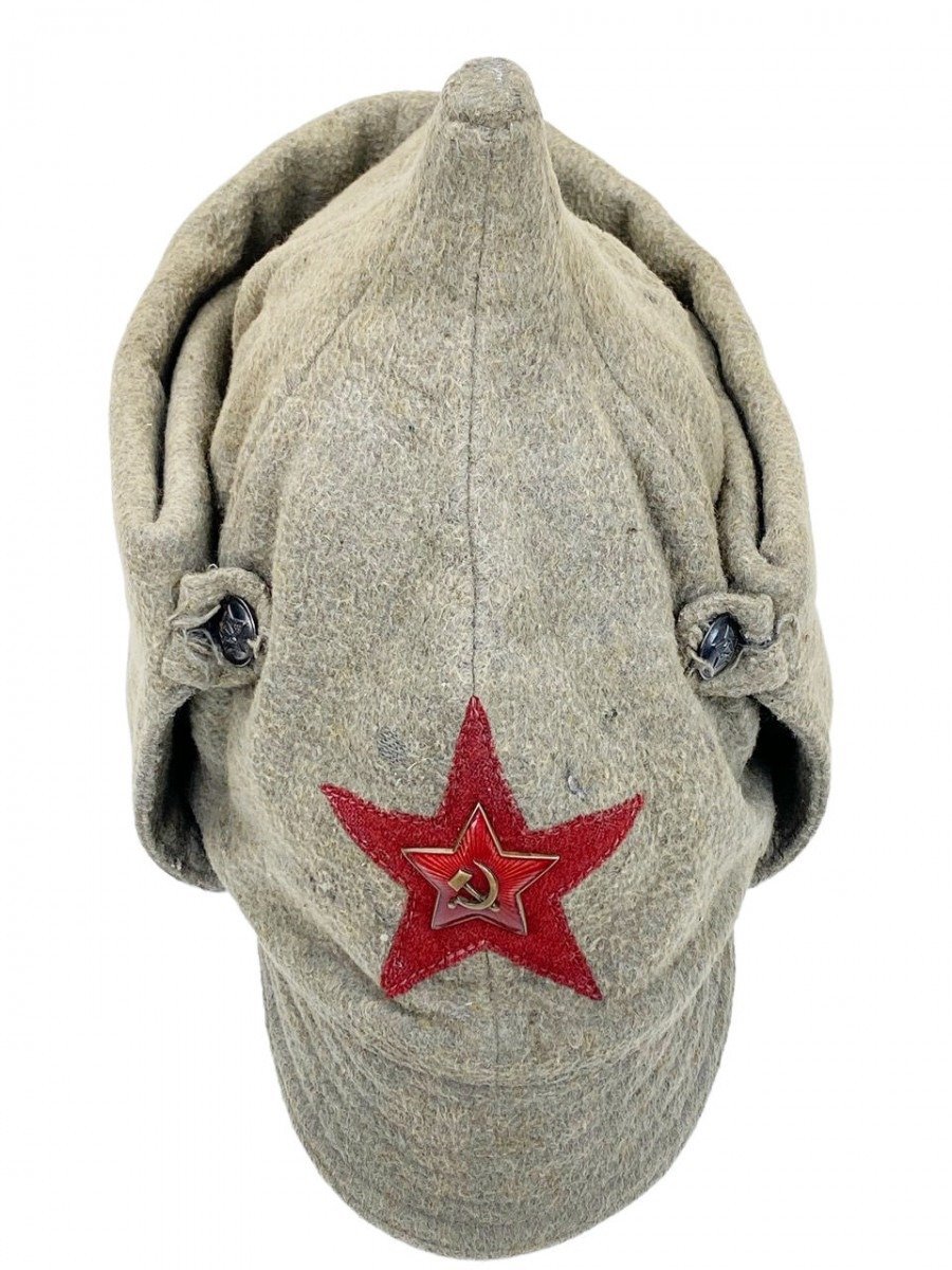 Original WWII Russian M27 NKVD Budenovka — image 2