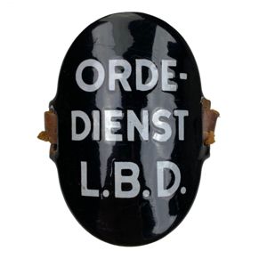 Original WWII Dutch 'Luchtbeschermingsdienst' arm shield Orde Dienst