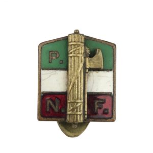 Original WWII Italian P.N.F. member buttonhole pin