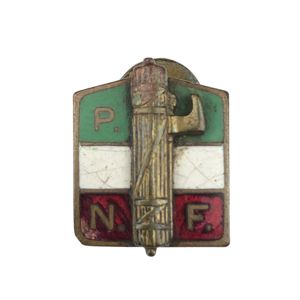 Original WWII Italian P.N.F. member buttonhole pin