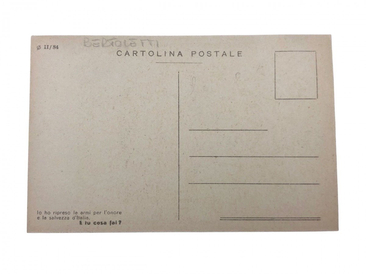Original WWII Italian R.S.I. recruitment post card — image 3
