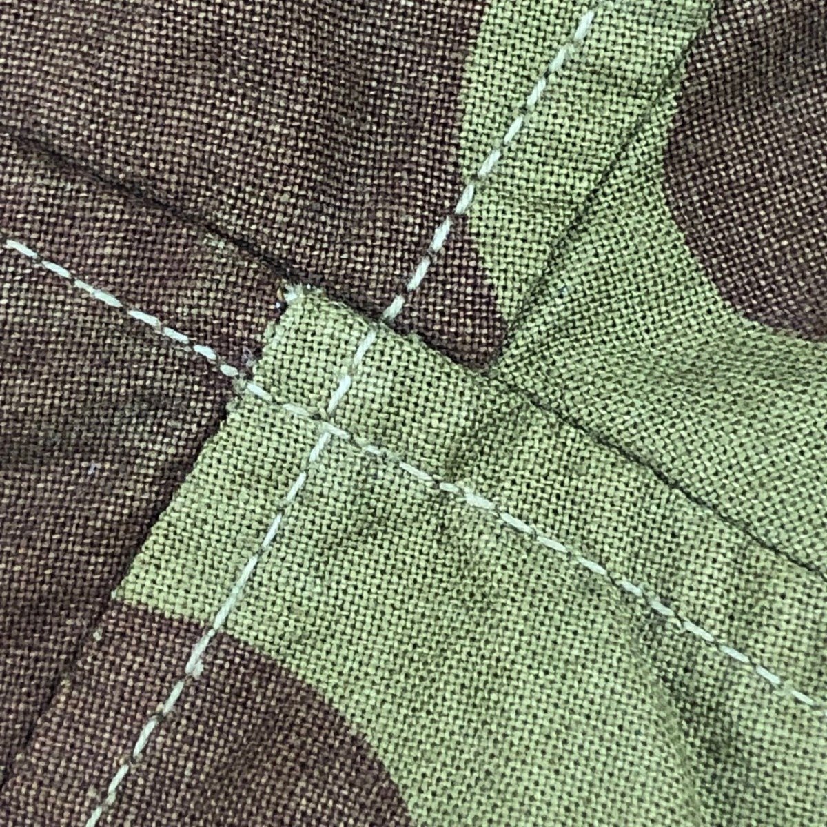 Original WWII Russian Amoeba camouflage helmet cover — image 5