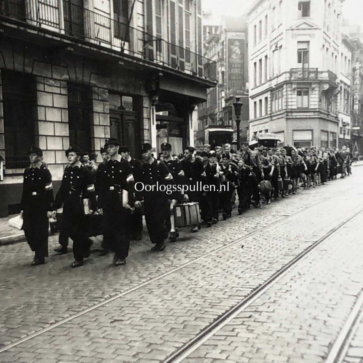 Original WWII Flemish Hitlerjugend photo grouping – Flemish HJ in Brussels — image 10
