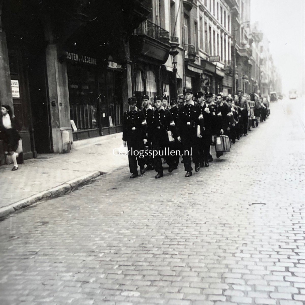 Original WWII Flemish Hitlerjugend photo grouping – Flemish HJ in Brussels — image 13