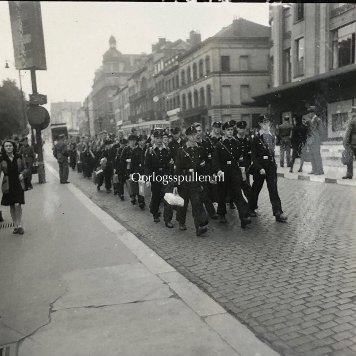 Original WWII Flemish Hitlerjugend photo grouping – Flemish HJ in Brussels — image 18
