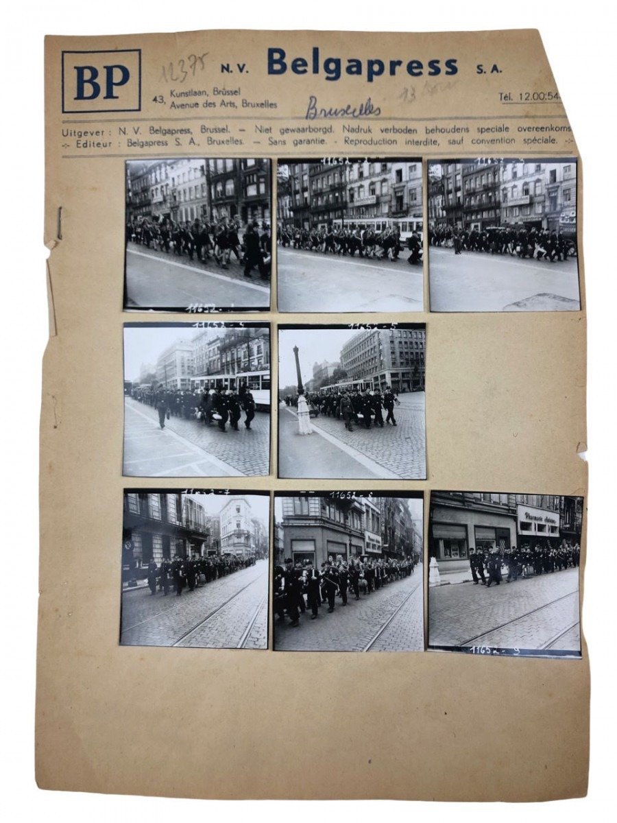 Original WWII Flemish Hitlerjugend photo grouping – Flemish HJ in Brussels — image 2