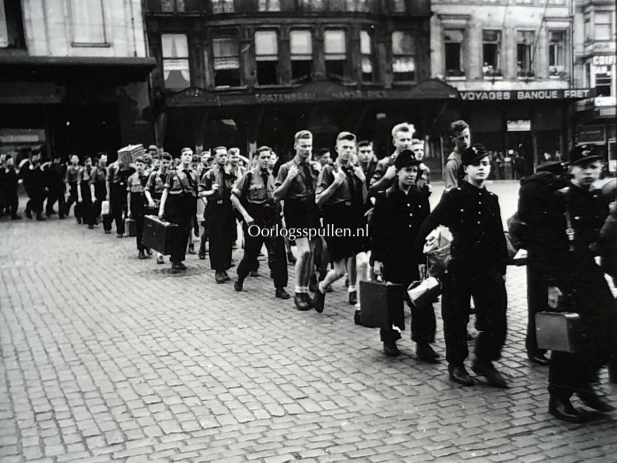Original WWII Flemish Hitlerjugend photo grouping – Flemish HJ in Brussels — image 20