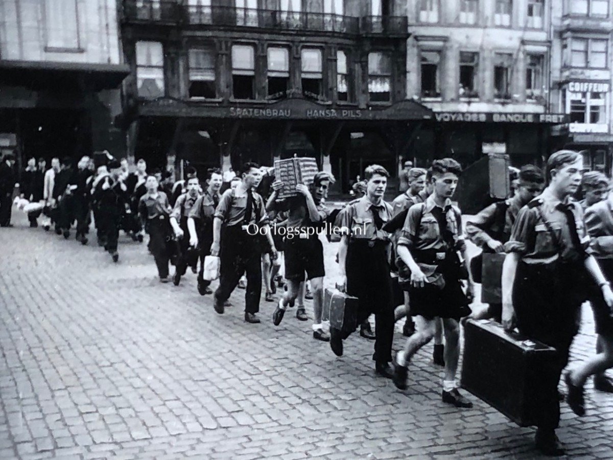 Original WWII Flemish Hitlerjugend photo grouping – Flemish HJ in Brussels — image 21