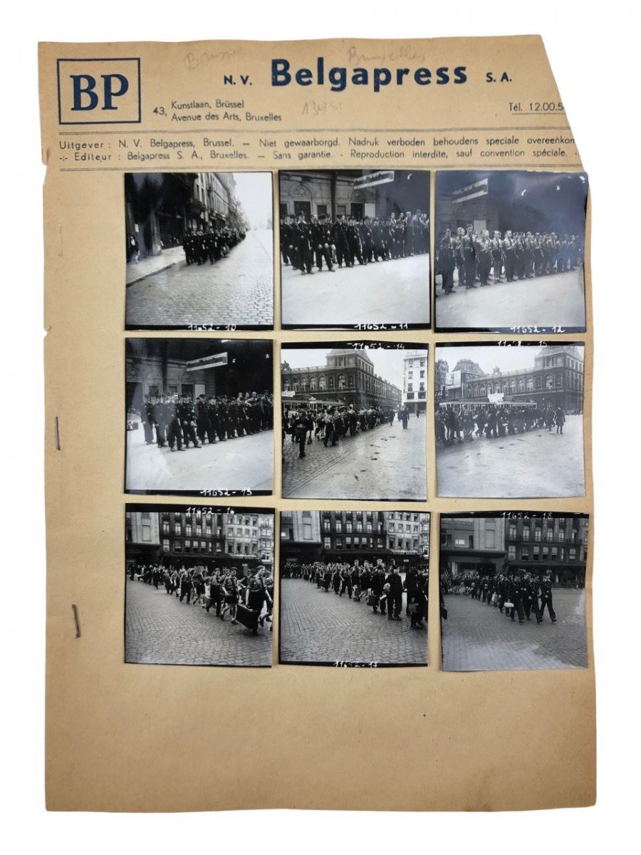 Original WWII Flemish Hitlerjugend photo grouping – Flemish HJ in Brussels — image 3