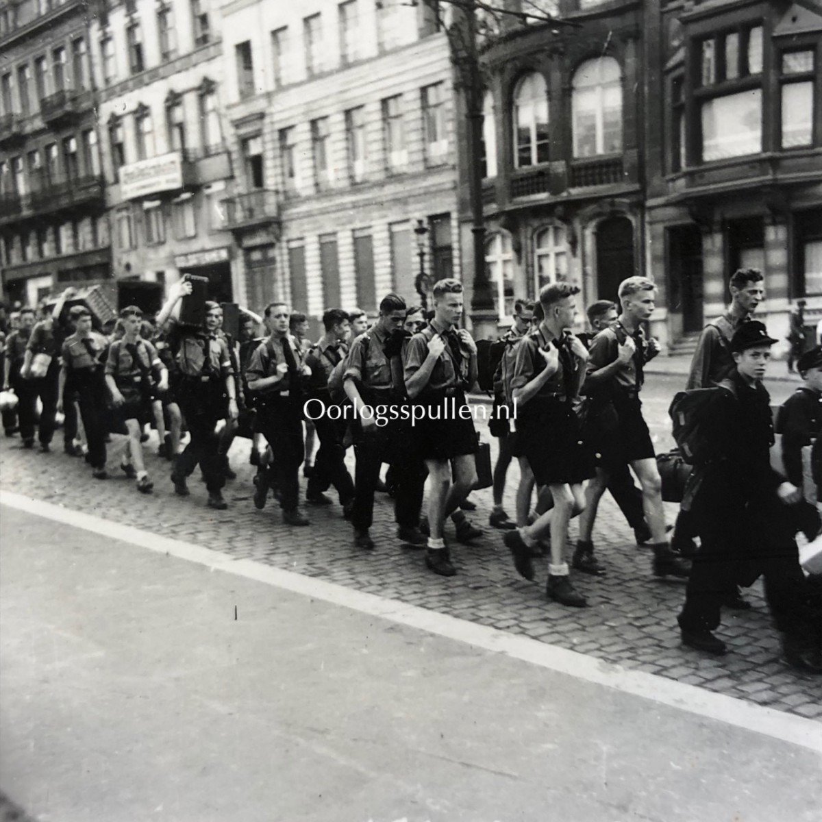 Original WWII Flemish Hitlerjugend photo grouping – Flemish HJ in Brussels — image 5