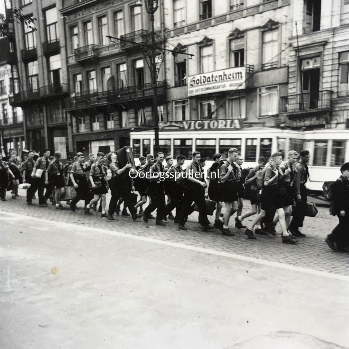 Original WWII Flemish Hitlerjugend photo grouping – Flemish HJ in Brussels — image 9
