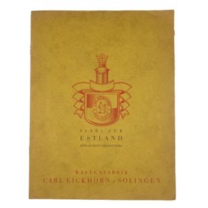Original 1930s Estonian Carl Eickhorn – Solingen saber advertising booklet