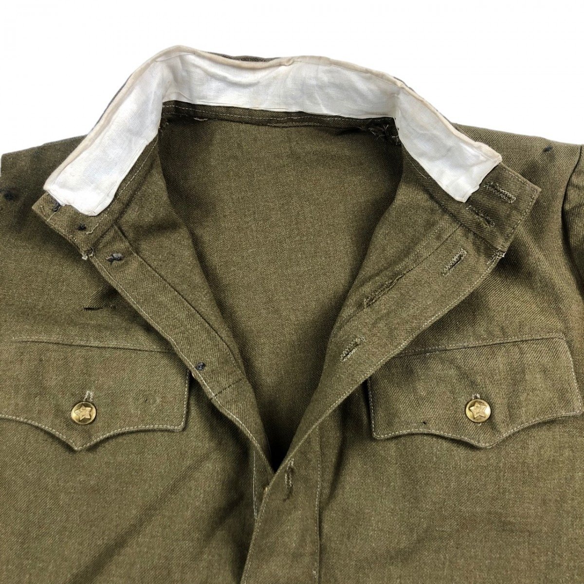 Originele WWII Russische M43 lend lease Gymnasterka met broek en foto van drager — image 9