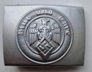 Mint Hitler Youth belt buckle with RZM tag and tissue …