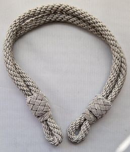 Silver bullion chincords for Wehrmacht officer visor cap.