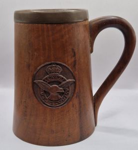 RAF wood and brass tankard made in Germany 1945 2nd …