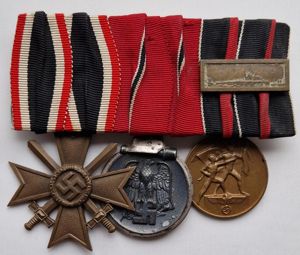 War Merit Cross Second Class with Swords, Ostmedaille and Sudetenland …