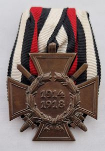 Court mounted Hindenburg Cross with Swords by R.V of Pforzheim.