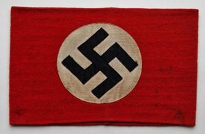 Early large size wool multipiece NSDAP armband.