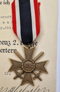 1939 War Merit Cross Second Class with Swords & Ostmedaille …