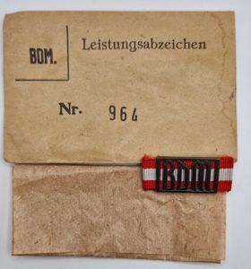 BDM low numbered Proficiency Award with matching number packet of …