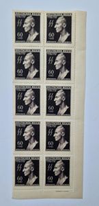 A set of 10 SS-Obergruppenführer Reinhard Heydrich stamps.