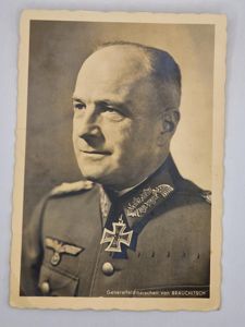 Knights Cross postcard Generalfeldmarschall von Brauchitsch.