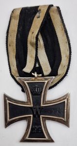 1914 Iron Cross Second Class on homemade court mount.