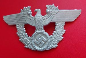 III Reich Police Shako eagle helmet plate