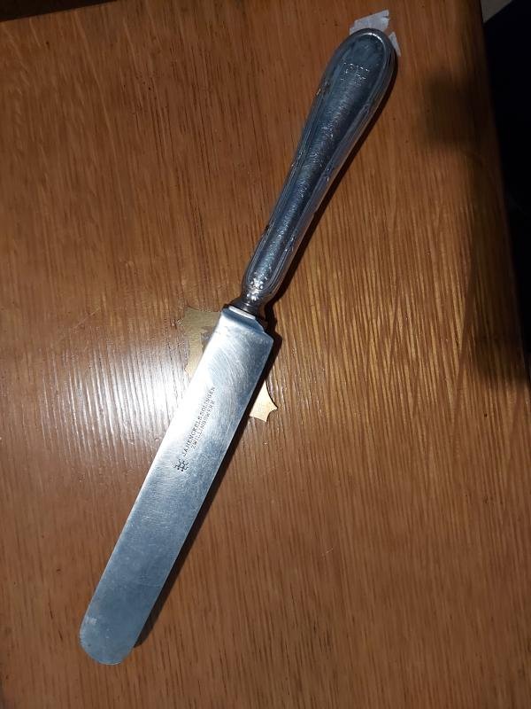 Dinner Knives engraved HJ on handles — image 2