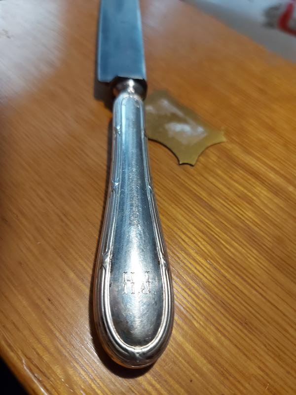 Dinner Knives engraved HJ on handles — image 3