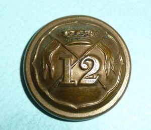 QVC Victorian 12th Royal Lancers (Prince of Wales's) Button