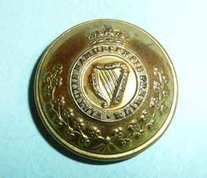 The Royal Irish Regiment Officer's Gilt Large Pattern Button, King's …