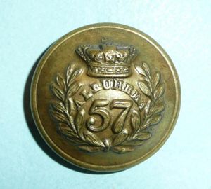 57th (West Middlesex) Regiment Officer's Gilt Large Pattern Button