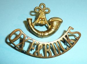 Oxf & Bucks Light Infantry Other Ranks Two Part Brass …
