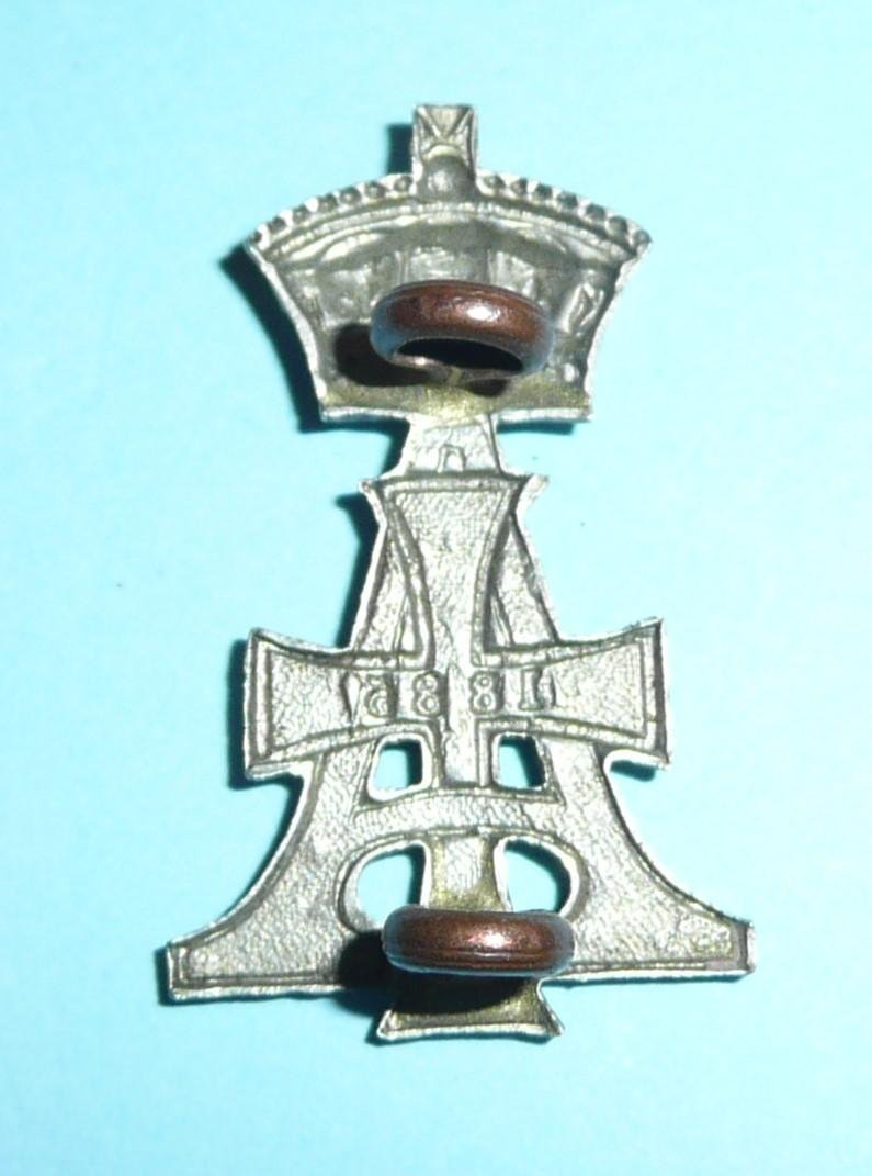 19th Royal Hussars (Queen Alexandra's Own) White Metal Collar Badge — image 2
