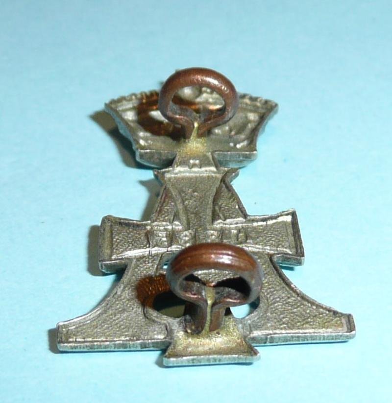 19th Royal Hussars (Queen Alexandra's Own) White Metal Collar Badge — image 3